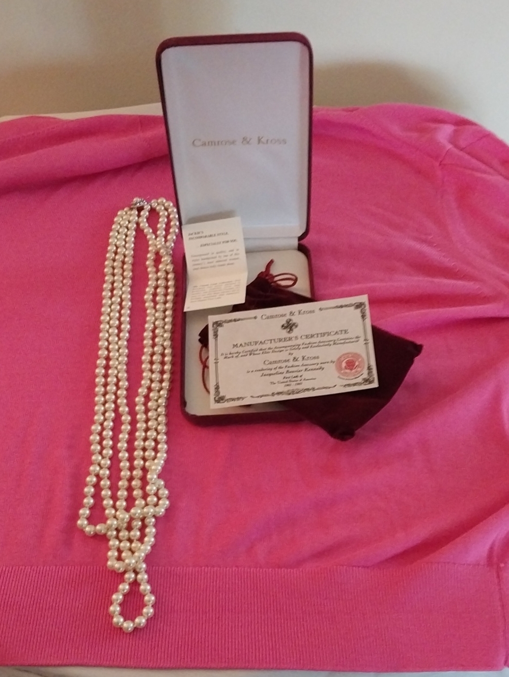 White Pearl Multi-Strand Necklace